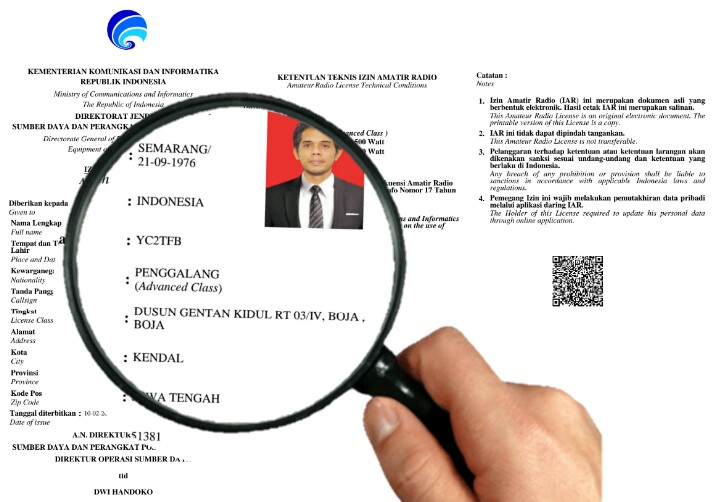 Pengumuman proses Izin Amatir Radio
