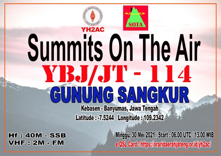 SOTA Summits YBJ/JT-114 Gunung Sangkur Banyumas