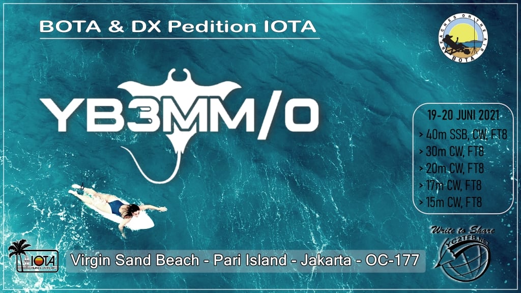 BOTA Pantai Pasir Perawan dan IOTA DX Pedition Pulau Pari