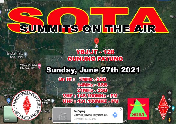 Jadwal SOTA Gunung Payung YBj/JT-128