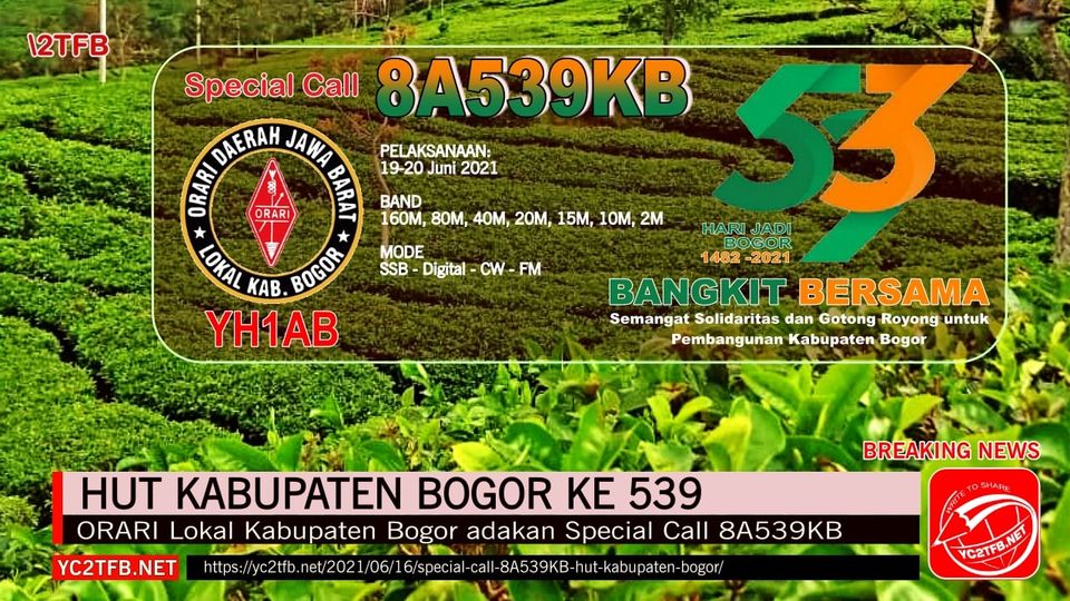 Special Call 8A539KB HUT Kabupaten Bogor ke-539
