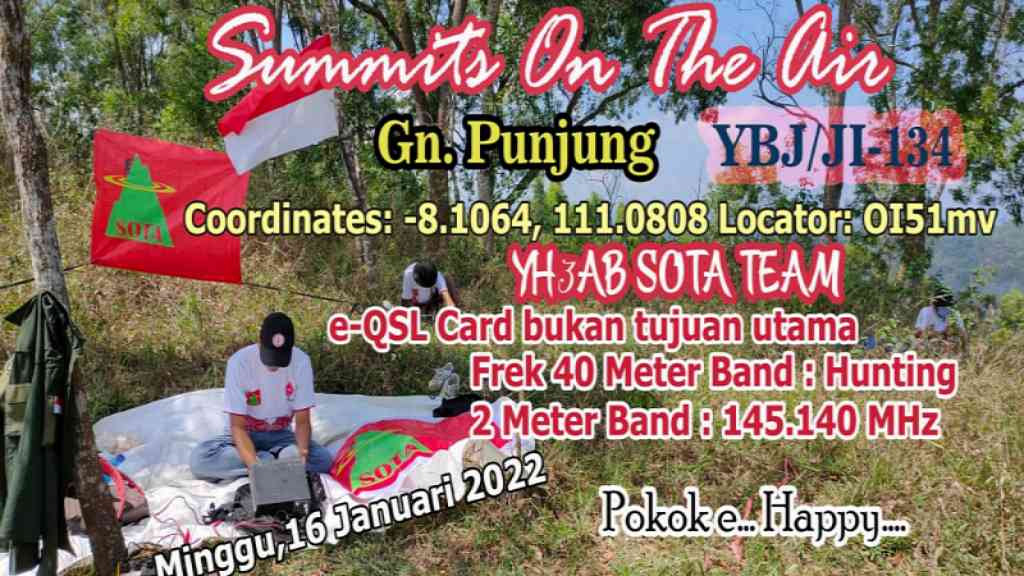 Summits On The Air aktivasi Gunung Punjung