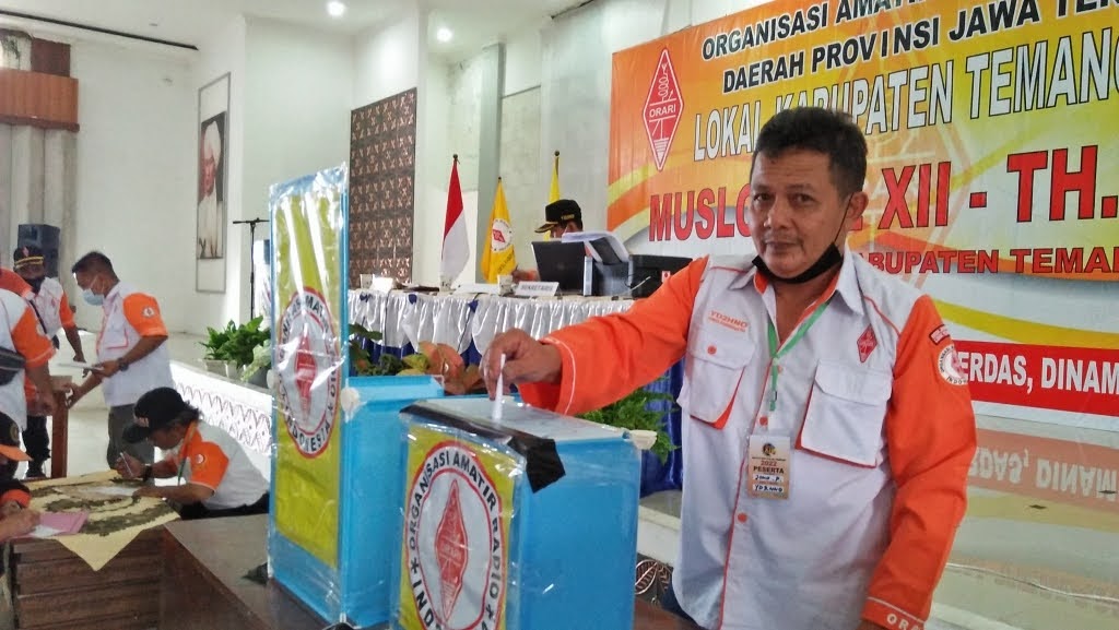 Pemilihan DPP dan Pengurus ORARI Lokal Kabupaten Temanggung masa bakti 2022-2025 dilakukan dengan cara pemungutan suara