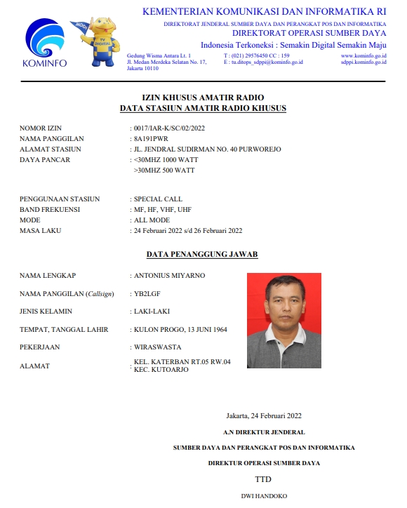 Special Call 8A191PWR