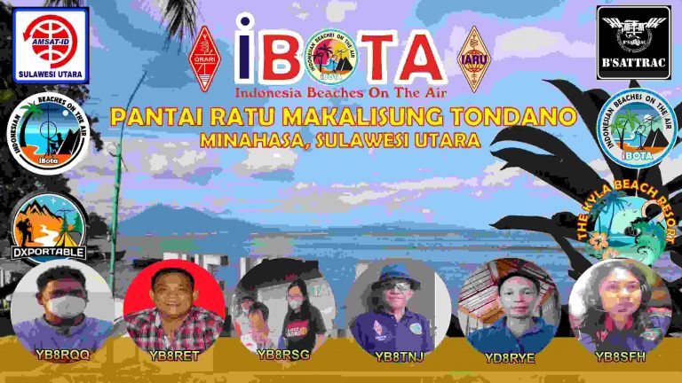 Kegiatan Beaches On The Air dalam iBOTA Pantai Ratu Makalisung Tondano