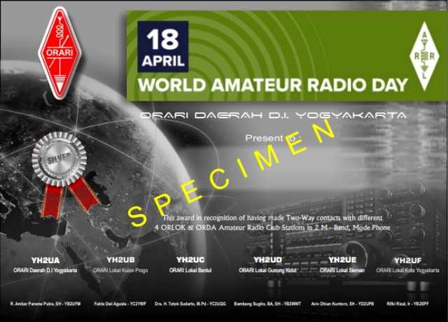 Silver AWARD - World Amateur Radio Day Award 2022 ORDA DIY