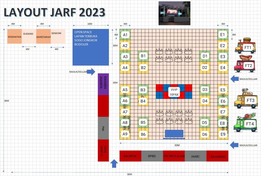 Denah Lokasi Layout Jakarta Amateur Radio Fair - JARF 2023