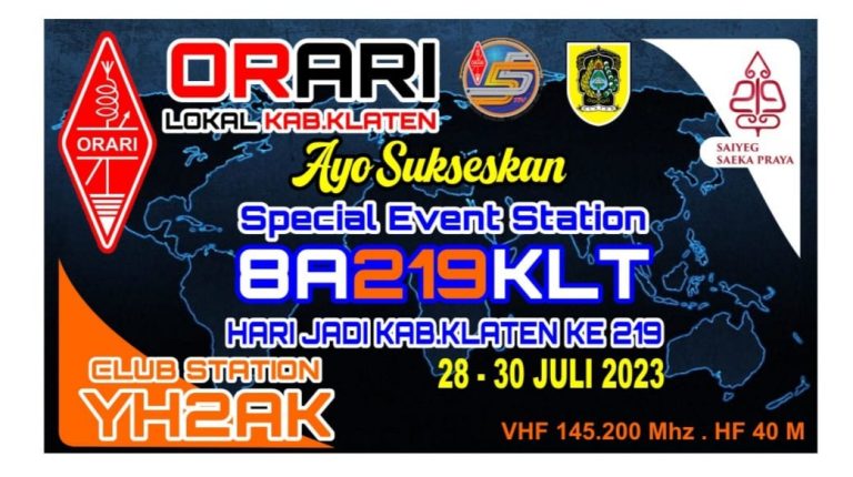 Special call 8A219KLT HUT Kabupaten Klaten ke-219