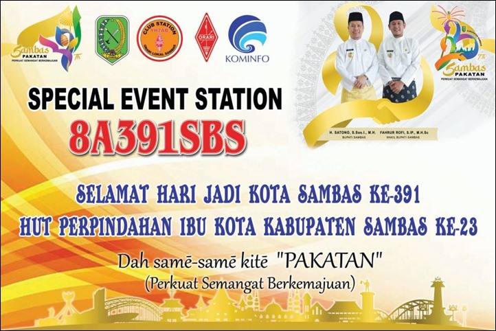 Special Event Station 8A391SBS – ORARI Lokal Sambas Special Event Station 8A391SBS - ORARI Lokal Sambas