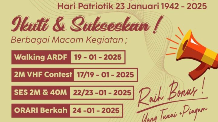 Rangkaian Jadwal Kegiatan ORARI Gorontalo dalam Hari Patriotik ke-73 tahun 2025