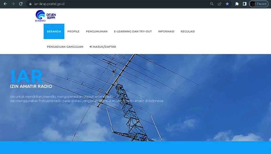 Pengumuman Penundaan Penerbitan IAR Izin Amatir Radio SDPPI ORARI