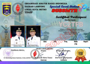 Sertifikat / QSL card SES 8G88MTR HUT metro ke-88
