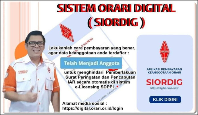 Cara bayar iuran ORARI