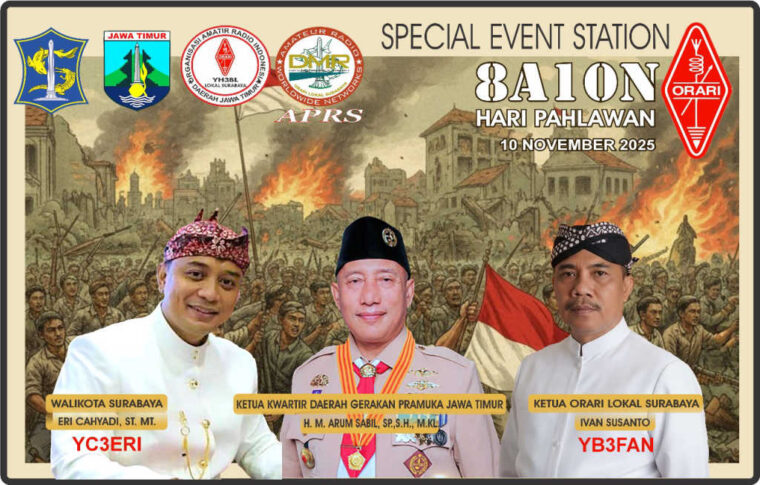 ORARI Surabaya Gelar Special Event Station (SES) 8A10N Sambut Hari Pahlawan 2025