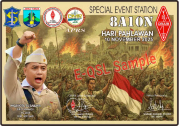 Download QSL Card SES 8A10N Hari Pahlawan 10 November 2025
