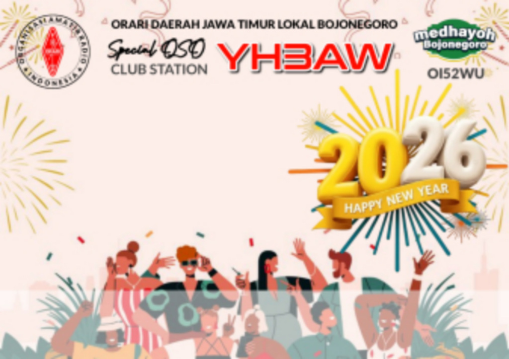 QSL Card - Sertifikat ORARI Bojonegoro Special QSO Tahun Baru 2026