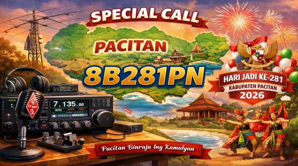 Special Call yang juga merupakan Special Event Station (SES) 8B281PN adalah bertujuan untuk memperingati Hari Jadi ke-281 Kabupaten Pacitan Tahun 202