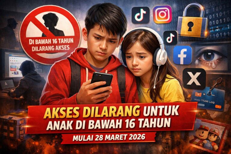 Pemerintah Batasi Akun Digital Anak di Bawah 16 Tahun Mulai 28 Maret 2026