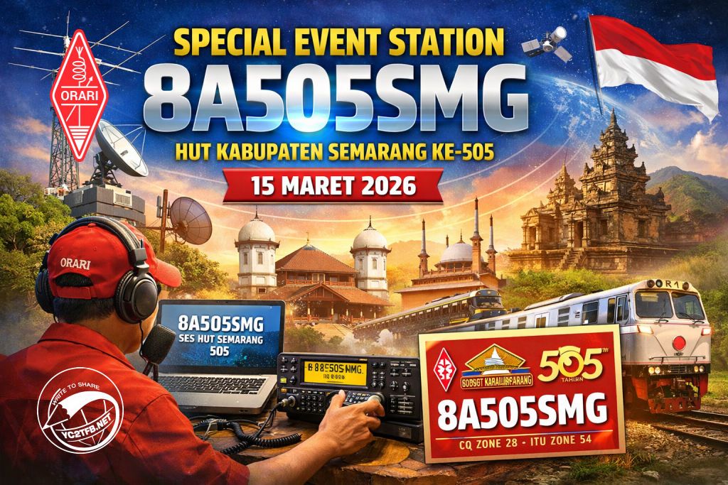 Special Event Station (SES) 8A505SMG pada 15 Maret 2026 untuk memperingati Hari Jadi Kabupaten Semarang ke-505