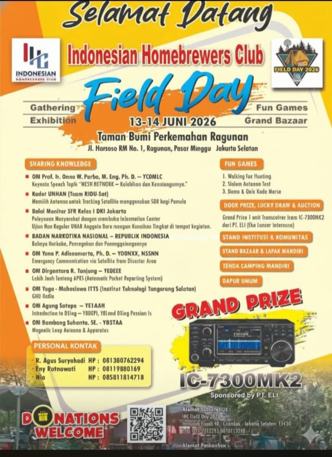 Indonesian Homebrewers Club (IHC) Field Day 2026 