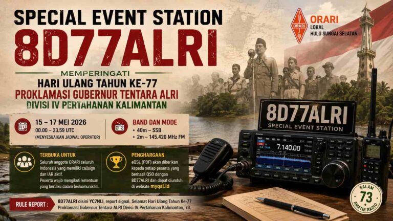 SES 8D77ALRI ORARI Hulu Sungai Selatan, Hari Proklamasi Gubernur Tentara ALRI Divisi IV Pertahanan Kalimantan Ke-77