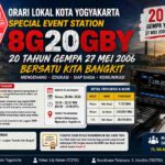 Mengenang 20 tahun peristiwa gempa bumi yang melanda jogja 27 Mei 2006, ORARI Lokal Kota Yogyakarta gelar Special Event Station (SES) 8G20GBY