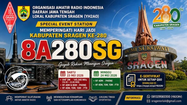 SES 8A280SG ORARI Lokal Sragen - HUT Kabupaten Sragen Ke-280