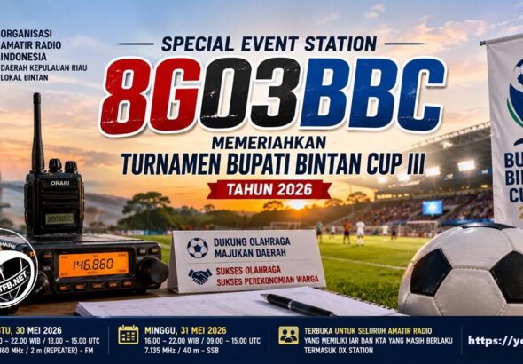 Special Event Station (SES) 8G03BBC ORARI Bintan - Turnamen Bupati Bintan Cup III 2026