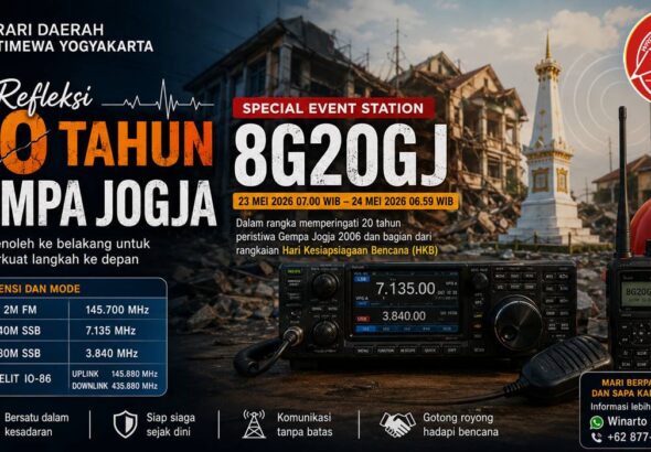 Special Event Station (SES) 8G20GJ 20 tahun Gempa Jogja -ORARI DIY