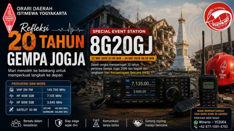 Special Event Station (SES) 8G20GJ 20 tahun Gempa Jogja -ORARI DIY