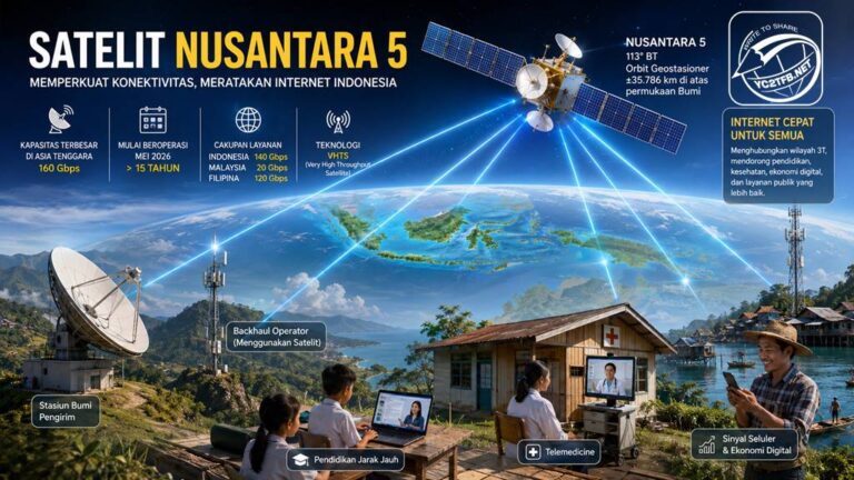 Satelit Nusantara 5: konektivitas internet untuk Indonesia