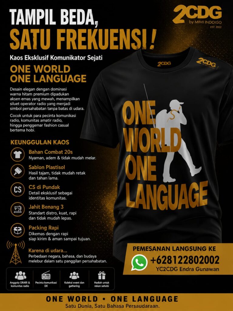 kaos eksklusif ONE WORLD ONE LANGUAGE