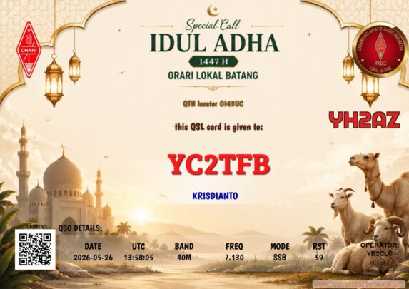 eQSL Special QSO Hari Raya Idul Adha ORARI Lokal Batang - YH2AZ