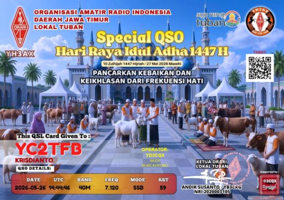 eQSL Special QSO Hari Raya Idul Adha ORARI Lokal Tuban - YH3Ax