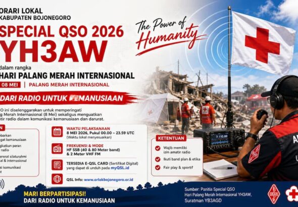 Special QSO 2026 YH3AW ORARI Lokal Bojonegoro dalam rangka Hari Palang Merah Internasional 8 Mei, 2026