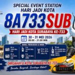 Special Event Station (SES) 8A733SUB dalam rangka peringati Hari Jadi Kota Surabaya ke-733 tahun 2026.