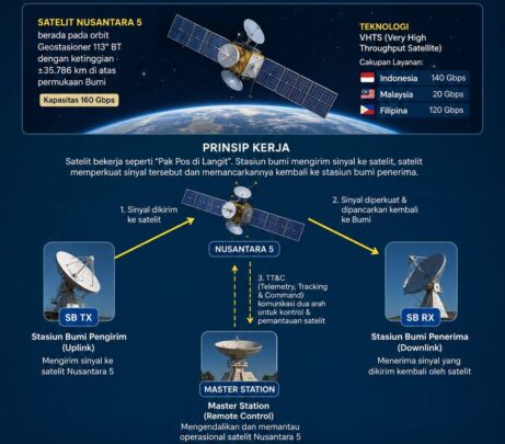 prinsip kerja satelit nusantara 5