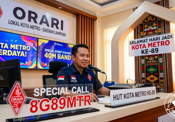 Sambut HUT Kota Metro ke-89, ORARI Lokal Metro menggelar Special Event Station (SES) 8G89MTR