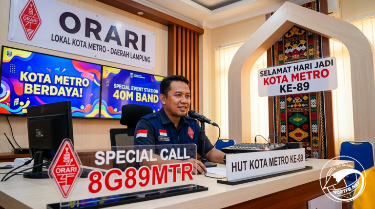 Sambut HUT Kota Metro ke-89, ORARI Lokal Metro menggelar Special Event Station (SES) 8G89MTR