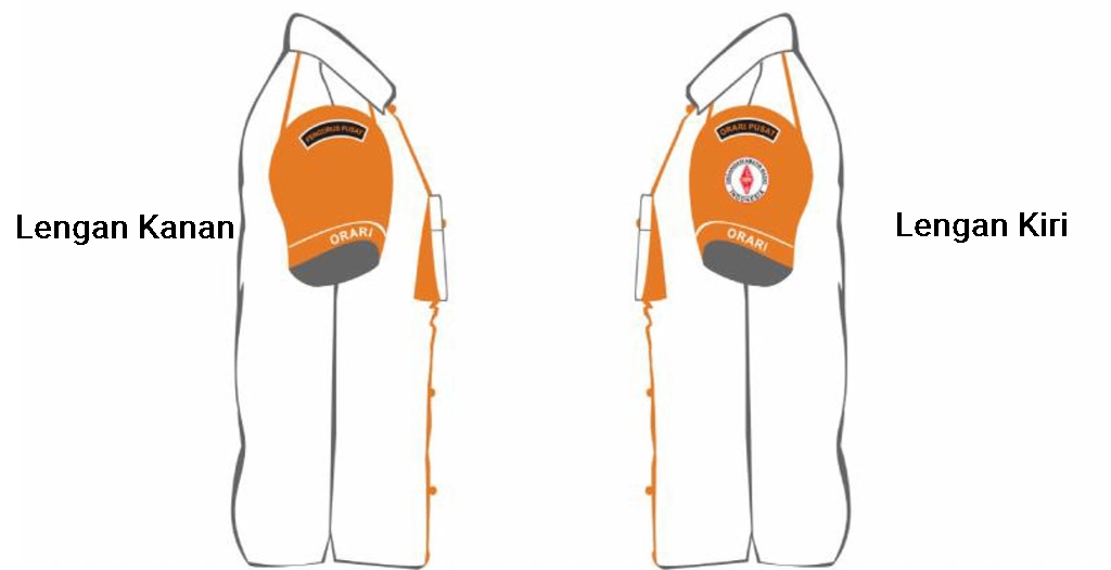 Baju Seragam ORARI Lengan Kanan - Lengan Kiri