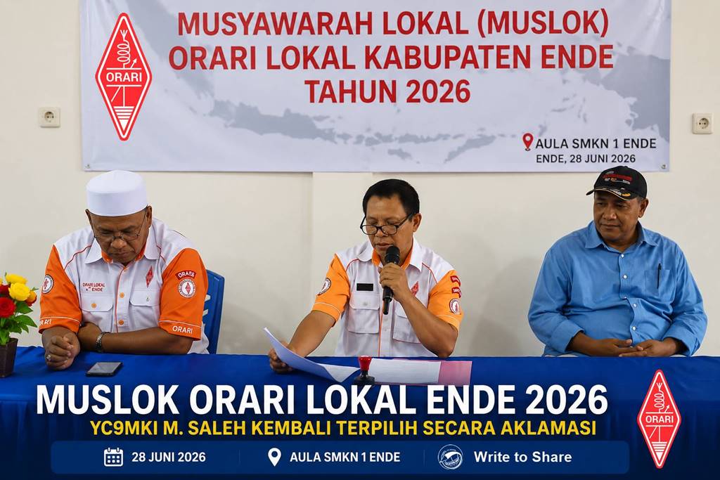 Musyawarah Lokal (Muslok) ORARI Lokal Kabupaten Ende pada 28 Juni 2026