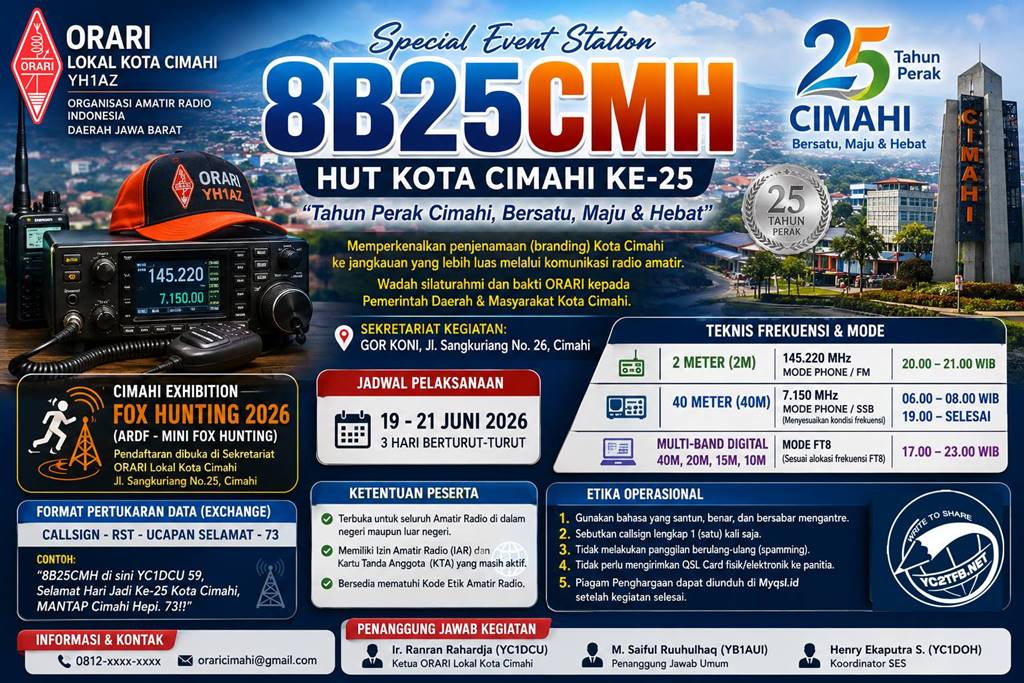 SES 8B25CMH dan FOX Hunting dalam rangka memperingati Hari Ulang Tahun HUT Kota Cimahi yang ke-25