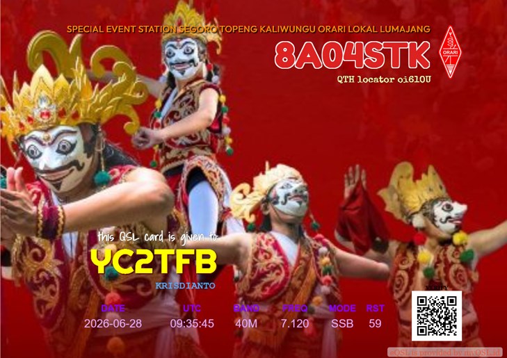 Special Event Station (SES) 8A04STK untuk mempromosikan budaya Segoro Topeng Kaliwungu 2026