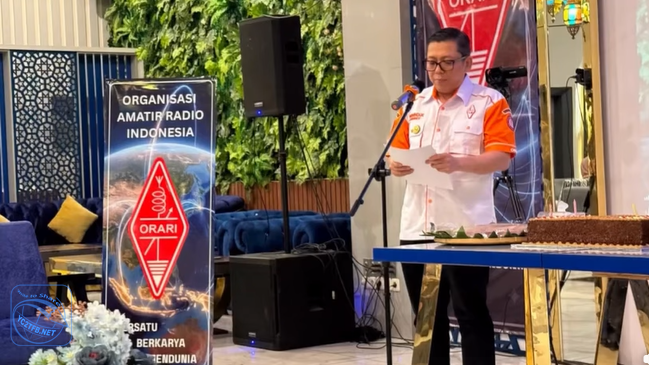 Ketua Umum ORARI YB0DX memaparkan capaian kepengurusan 2021–2026 serta harapan bagi masa depan organisasi pada peringatan HUT ORARI ke-58