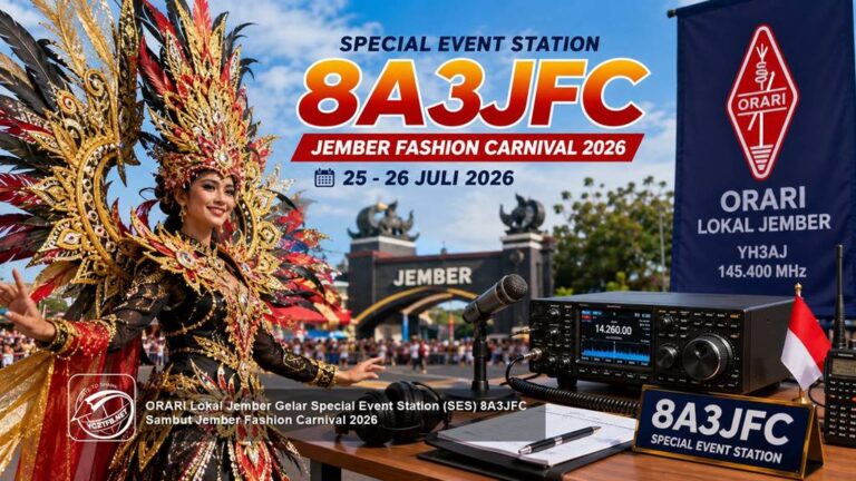 ORARI Lokal Jember Gelar Special Event Station (SES) 8A3JFC Sambut Jember Fashion Carnival 2026