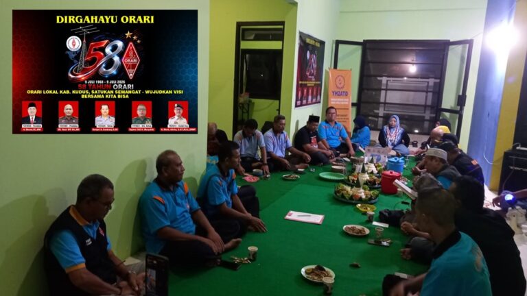 ORARI Lokal Kudus Rayakan HUT Ke-58 ORARI dengan Tumpengan