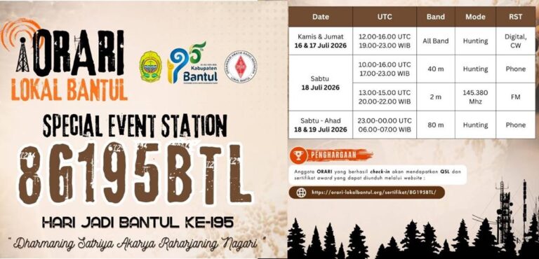 SES 8G195BTL ORARI Lokal Bantul