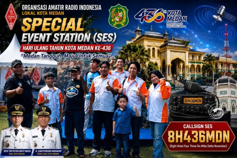 ORARI Lokal Kota Medan peringatan Hari Ulang Tahun (HUT) ke-436 Kota Medan Special Event Station (SES) 8H436MDN