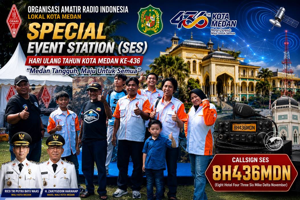 ORARI Lokal Kota Medan peringatan Hari Ulang Tahun (HUT) ke-436 Kota Medan Special Event Station (SES) 8H436MDN