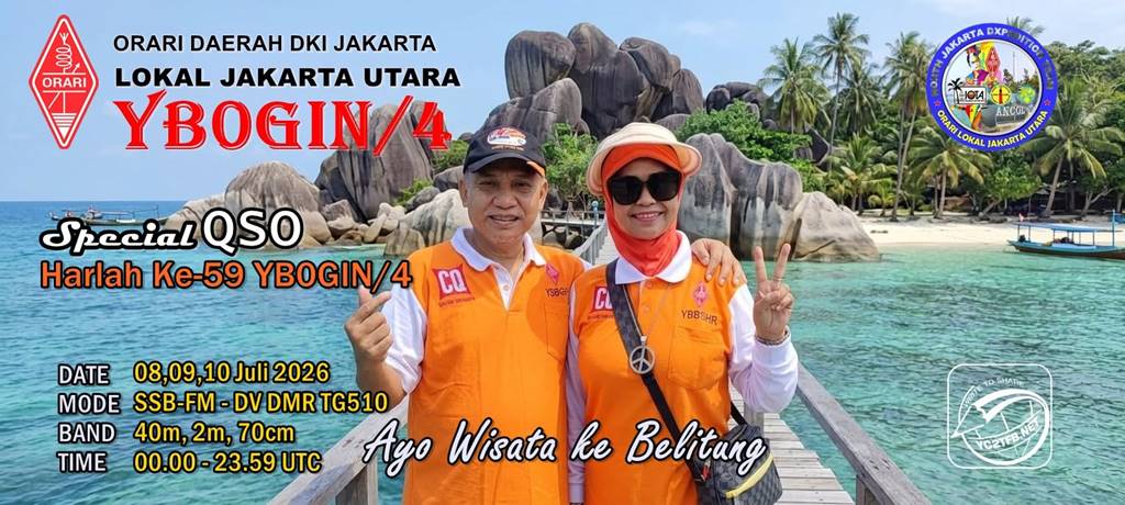 Special QSO Harlah ke-59 YB0GIN/4 di Belitung